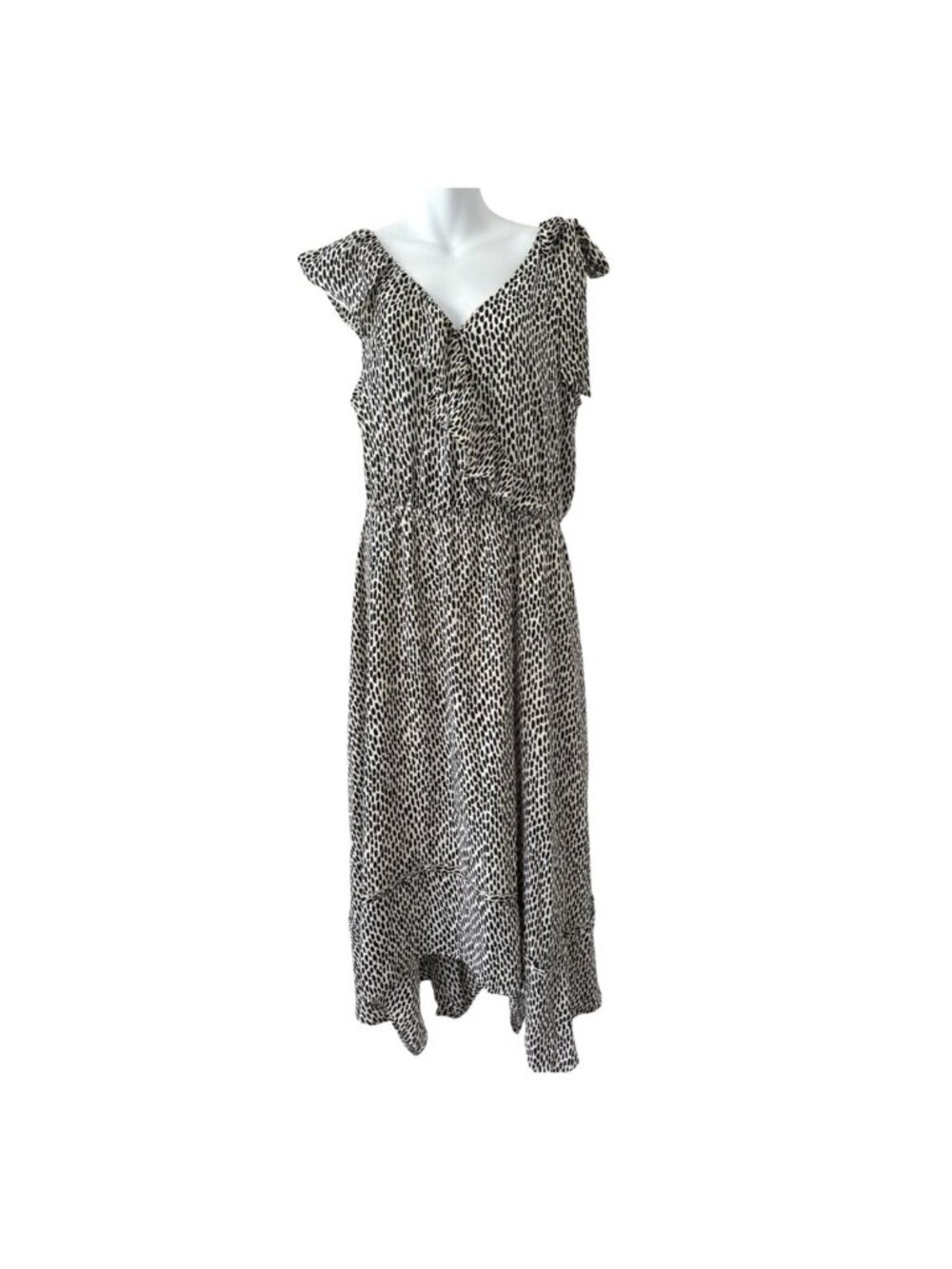 Who What Wear Polka Dot Flowing Midi Dress Size XS